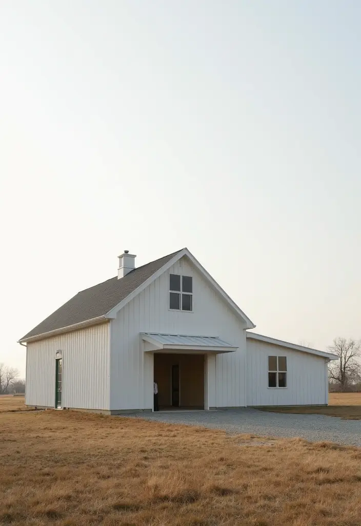 25 Stunning Barndominium Designs That Will Make You Want to Move Immediately! - 3. Minimalist Elegance