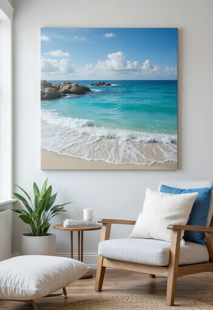 12 Nautical Wood Wall Art Pieces That'll Make You Feel Like You're on Vacation Every Day! - 9. Nautical Themed Canvas Art