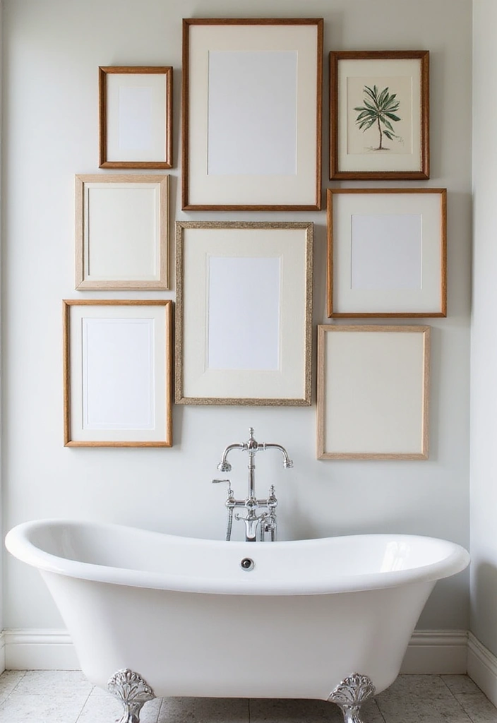 15 Stunning Bathroom Wall Decor Ideas That'll Make You Say 'Wow!' - 4. Framed Art Pieces