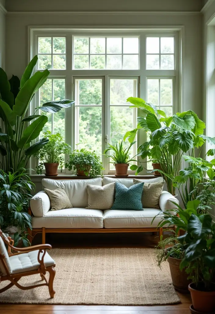 20 Living Room Ideas That'll Make You Never Want to Leave Home Again (#7 Is a Game Changer!) - 10. Indoor Garden Retreat