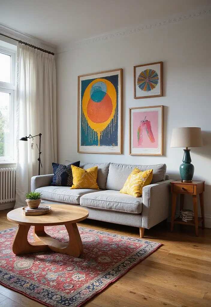 20 Living Room Ideas That'll Make You Never Want to Leave Home Again (#7 Is a Game Changer!) - 14. Artistic Expressions