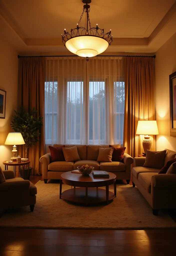 20 Living Room Ideas That'll Make You Never Want to Leave Home Again (#7 Is a Game Changer!) - 15. Layered Lighting
