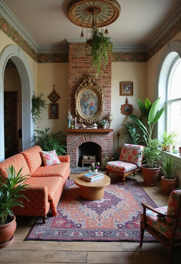 20 Living Room Ideas That'll Make You Never Want to Leave Home Again (#7 Is a Game Changer!) - 2. Bright Bohemian Bliss