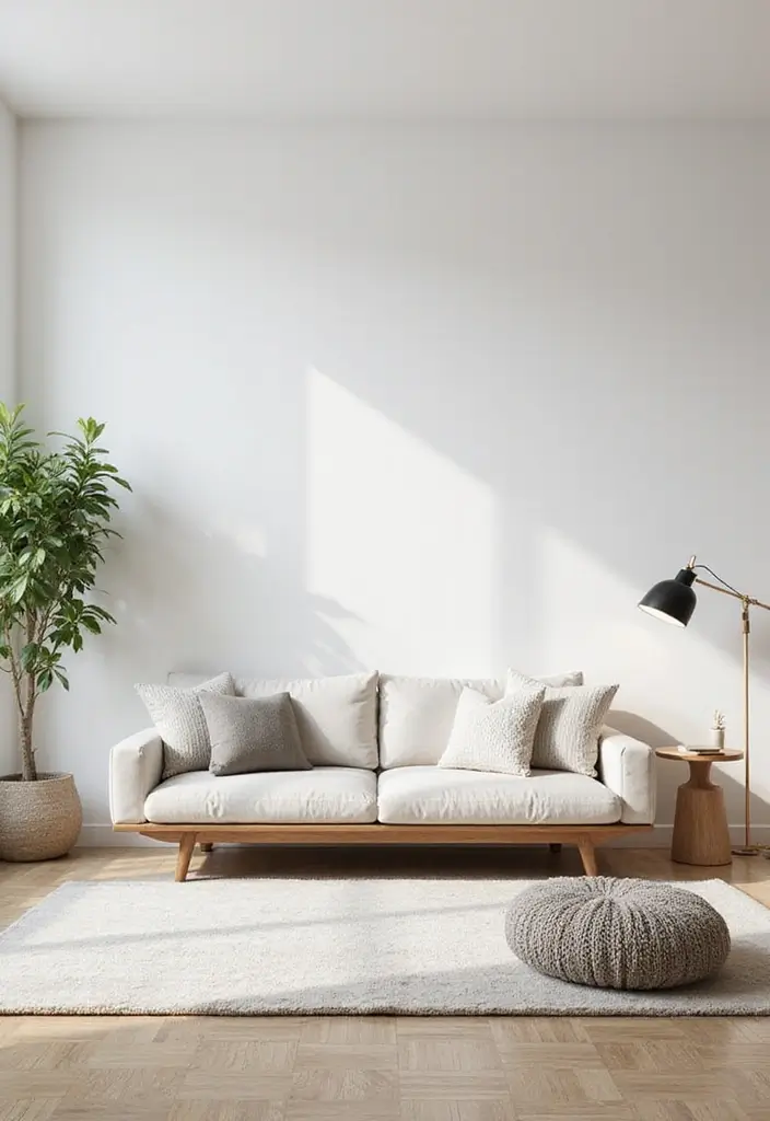 20 Living Room Ideas That'll Make You Never Want to Leave Home Again (#7 Is a Game Changer!) - 3. Minimalist Zen Retreat