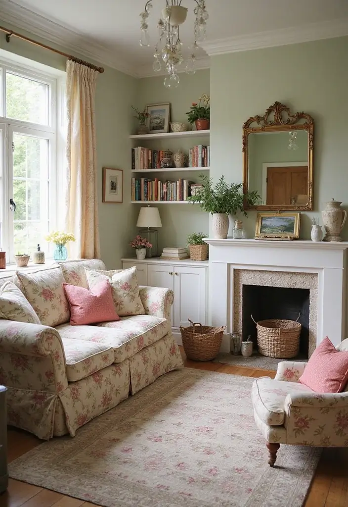 20 Living Room Ideas That'll Make You Never Want to Leave Home Again (#7 Is a Game Changer!) - 4. Cozy Cottage Charm