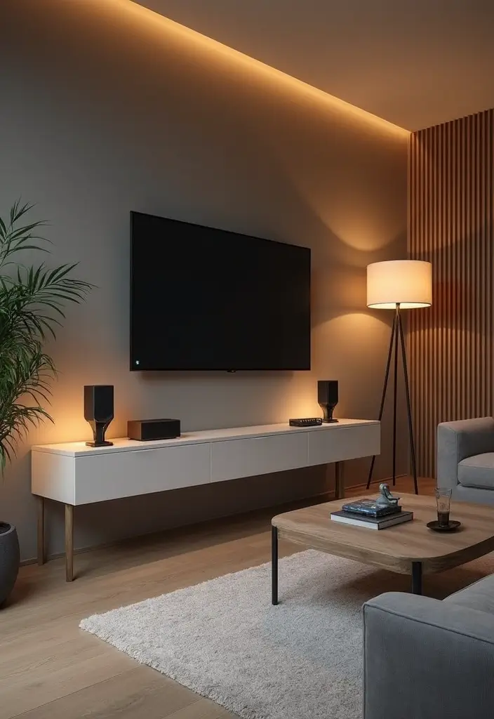 20 Living Room Ideas That'll Make You Never Want to Leave Home Again (#7 Is a Game Changer!) - 7. Smart Tech Integration