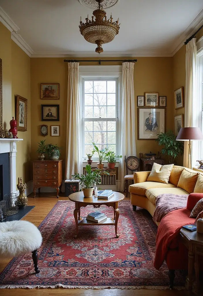 20 Living Room Ideas That'll Make You Never Want to Leave Home Again (#7 Is a Game Changer!) - 8. Eclectic Mix