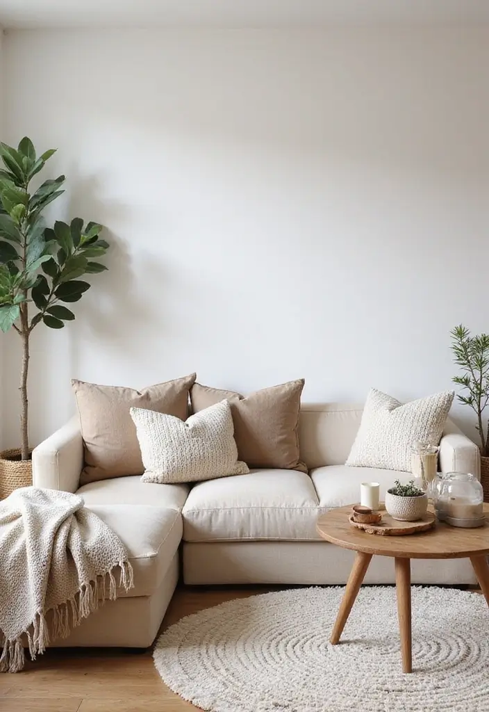 20 Living Room Ideas That'll Make You Never Want to Leave Home Again (#7 Is a Game Changer!) - 9. Soft Neutrals and Warm Textiles