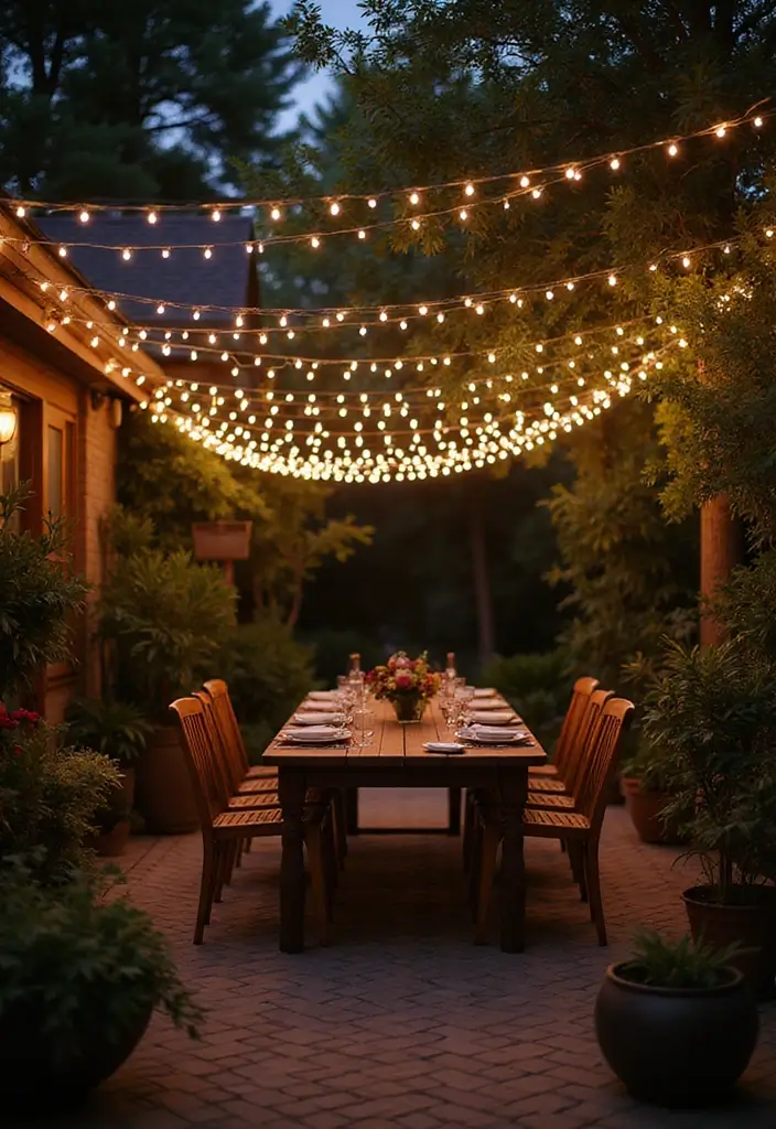 20 Magical Backyard Lighting Ideas That'll Transform Your Evenings (You Won't Believe #7!) - 1. Twinkling String Lights