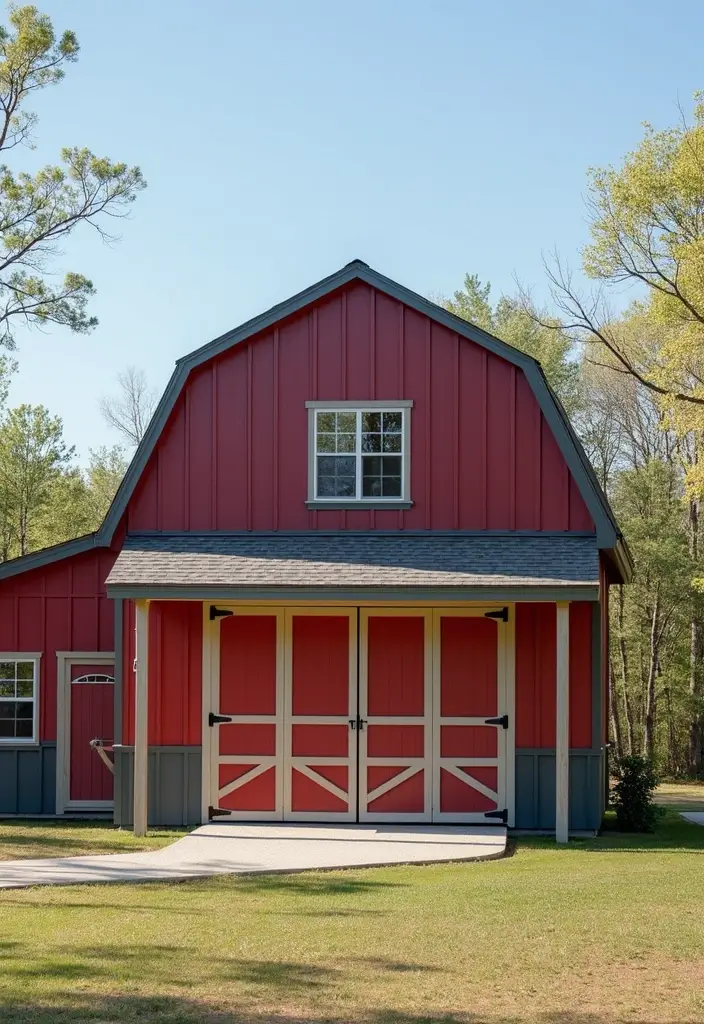 21 Jaw-Dropping Barndominium Exterior Designs That'll Leave Your Neighbors Jealous! - 6. Two-Tone Delight