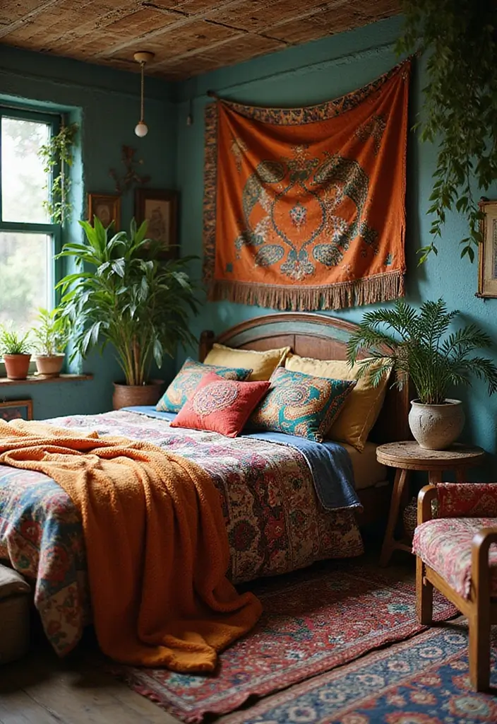 21 Transformaciones de Dormitorio que Te Dejarán Sin Palabras (No Vas a Creer la #7!) - 1. El Estilo Bohemio Mágico