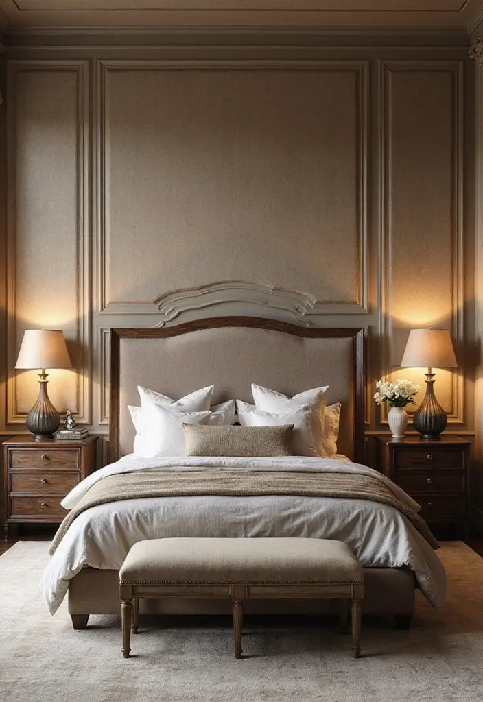 21 Transformaciones de Dormitorio que Te Dejarán Sin Palabras (No Vas a Creer la #7!) - 21. Transformación Total con Paredes Tapizadas