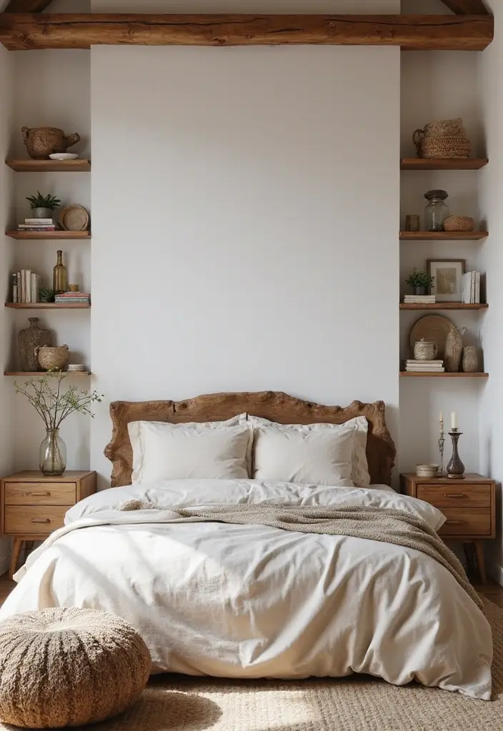 21 Transformaciones de Dormitorio que Te Dejarán Sin Palabras (No Vas a Creer la #7!) - 3. Toques Naturales con Madera