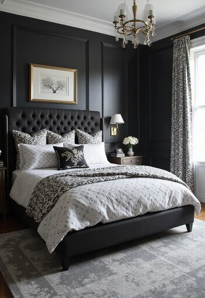 21 Transformaciones de Dormitorio que Te Dejarán Sin Palabras (No Vas a Creer la #7!) - 4. La Magia del Blanco y Negro