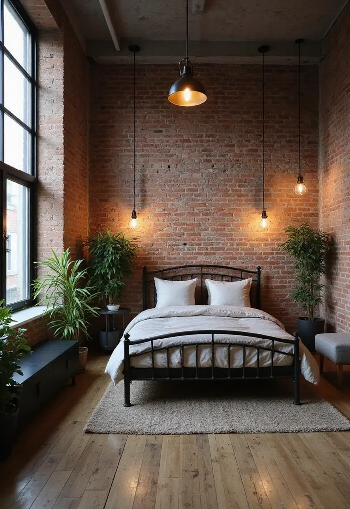 21 Transformaciones de Dormitorio que Te Dejarán Sin Palabras (No Vas a Creer la #7!) - 6. Estilo Industrial Inconfundible