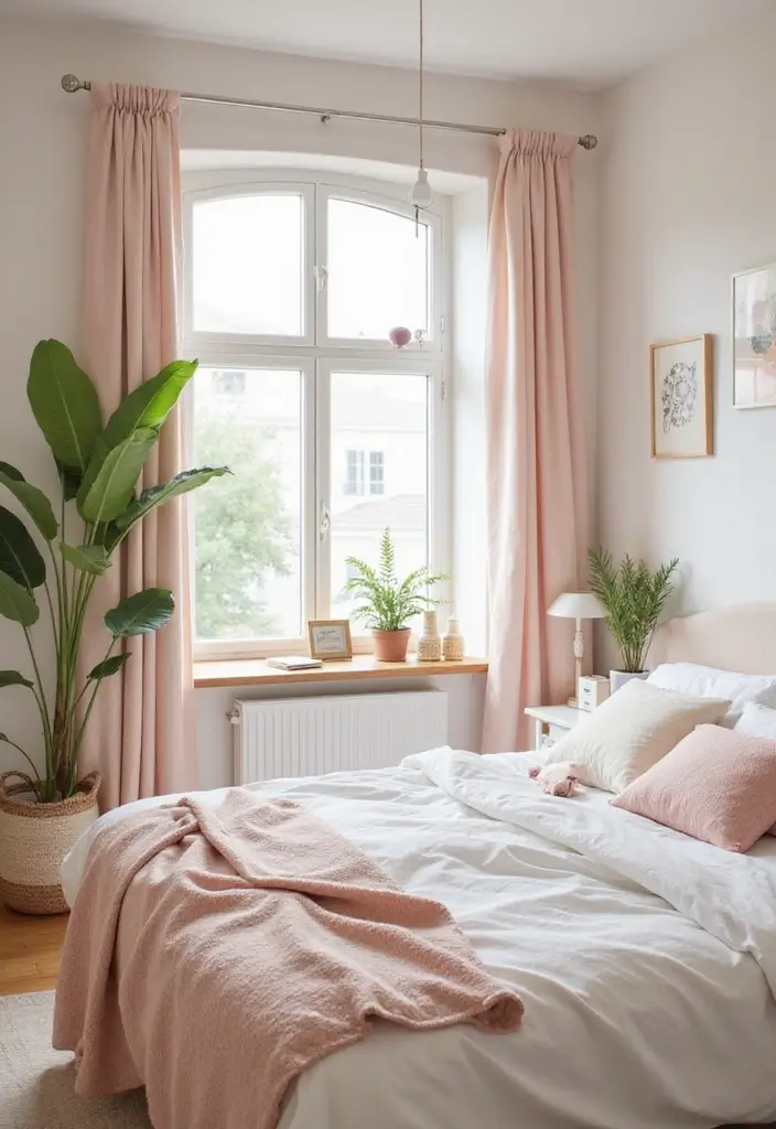 21 Transformaciones de Dormitorio que Te Dejarán Sin Palabras (No Vas a Creer la #7!) - 9. Detalles en Color Pastel