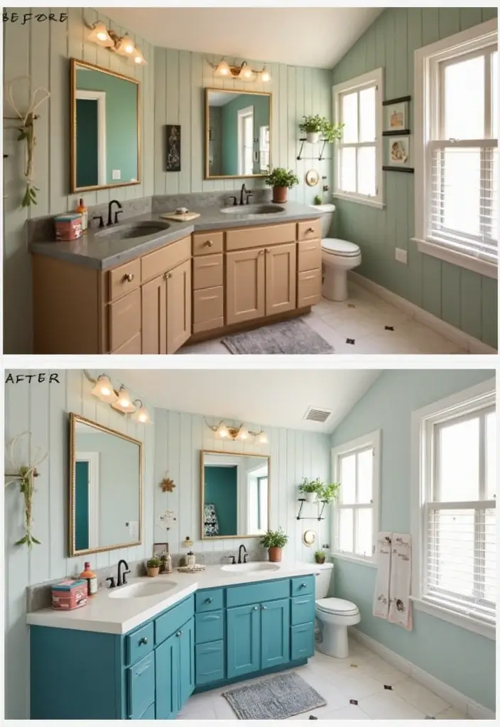25 Stunning Bathroom Makeovers Under $300 (Get Inspired by #12!) - 12. Inspirational Makeover Reveal