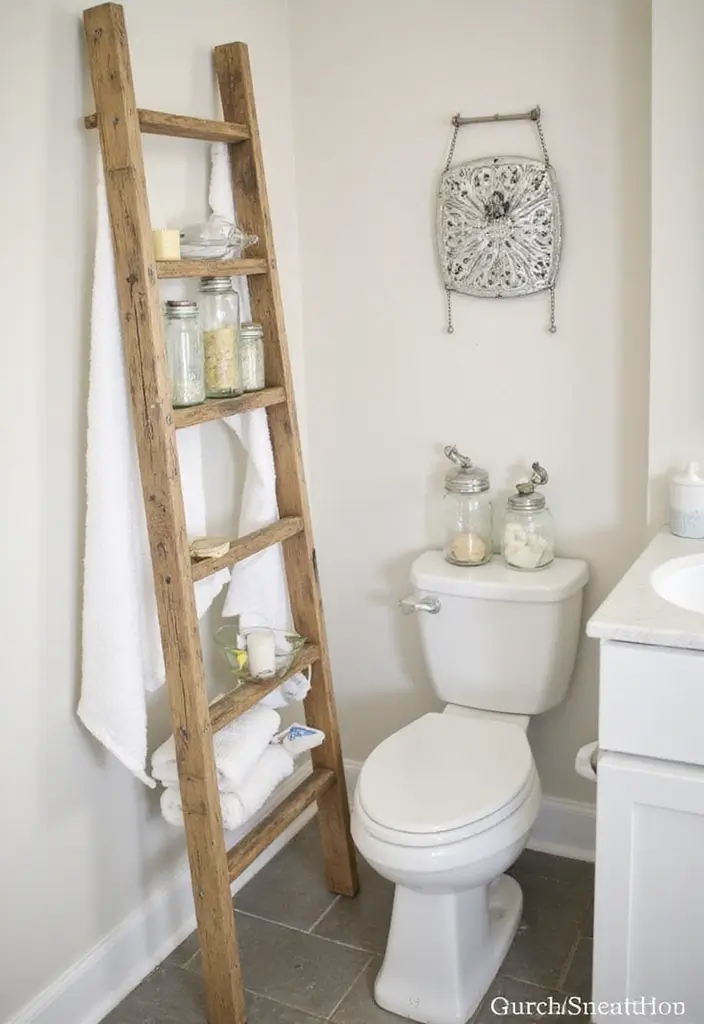 25 Stunning Bathroom Makeovers Under $300 (Get Inspired by #12!) - 16. Upcycled Decor