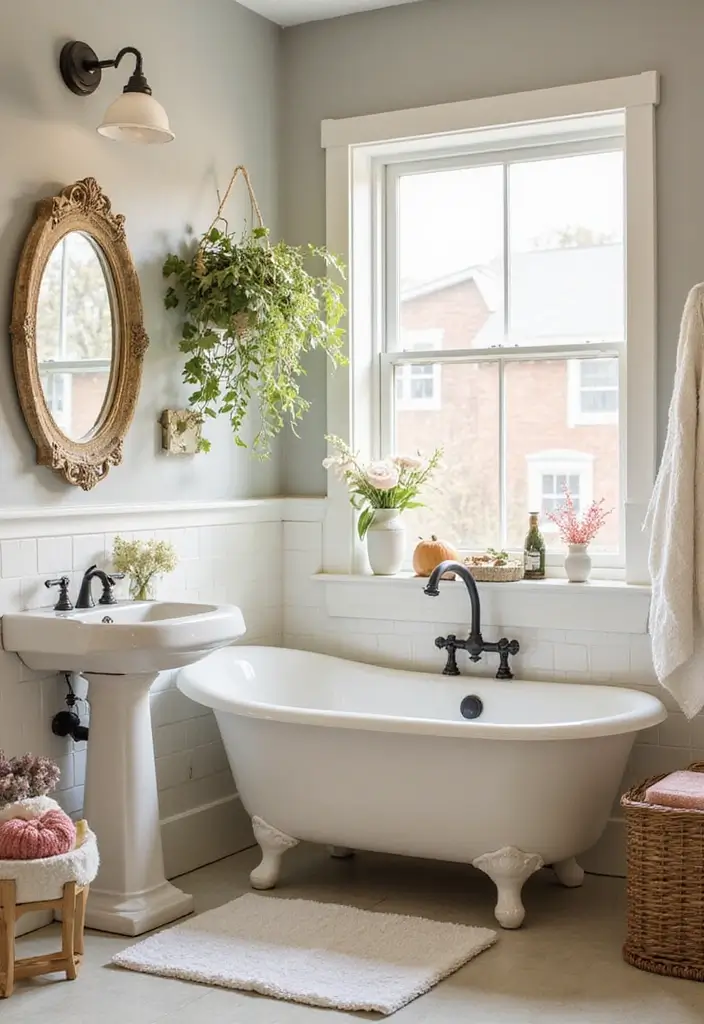 25 Stunning Bathroom Makeovers Under $300 (Get Inspired by #12!) - 17. Seasonal Decor Swaps
