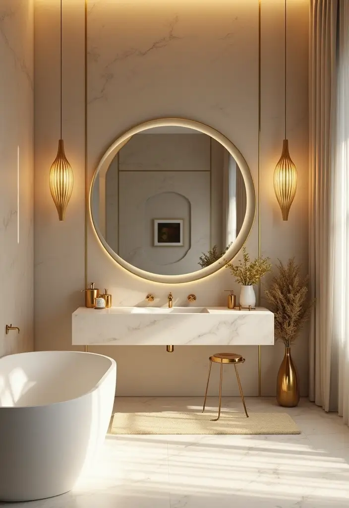 25 Stunning Bathroom Makeovers Under $300 (Get Inspired by #12!) - 18. A Touch of Gold
