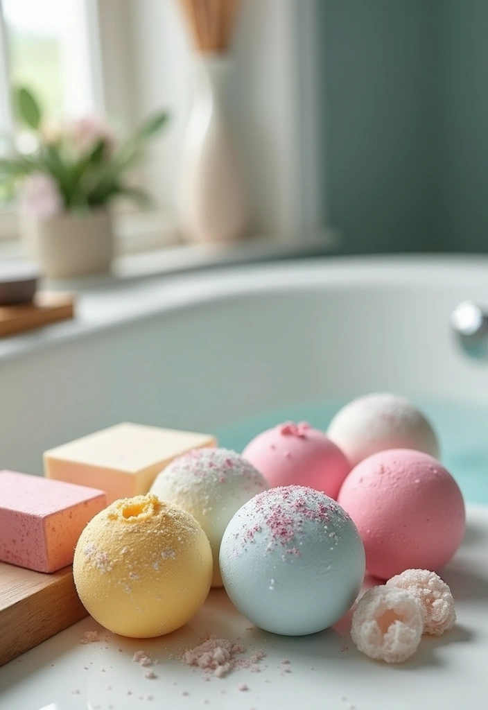 25 Stunning Bathroom Makeovers Under $300 (Get Inspired by #12!) - 22. Bath Bombs and Luxury Soaps