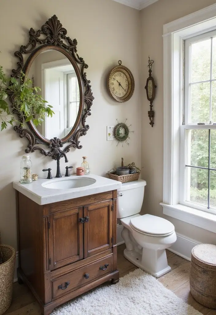 25 Stunning Bathroom Makeovers Under $300 (Get Inspired by #12!) - 25. Vintage Finds