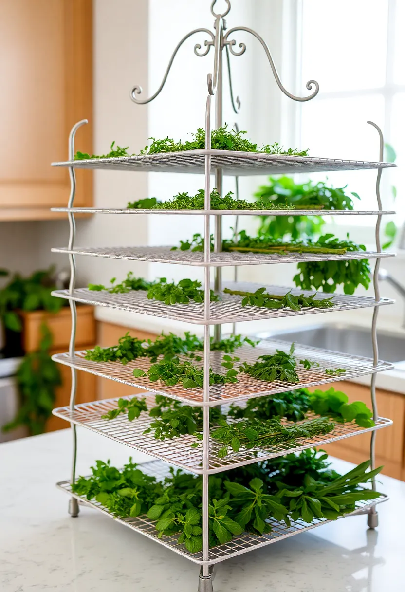 5 Mind-Blowing Herb Drying Rack Ideas That Will Transform Your Kitchen! - 4. Multi-Tiered Drying Rack