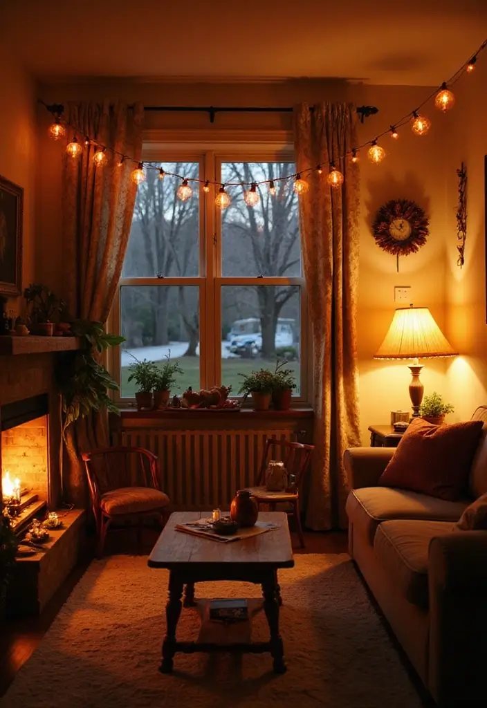 12 Fall Colors Home Decor Ideas That Will Transform Your Space Overnight - 3. Warm Lighting