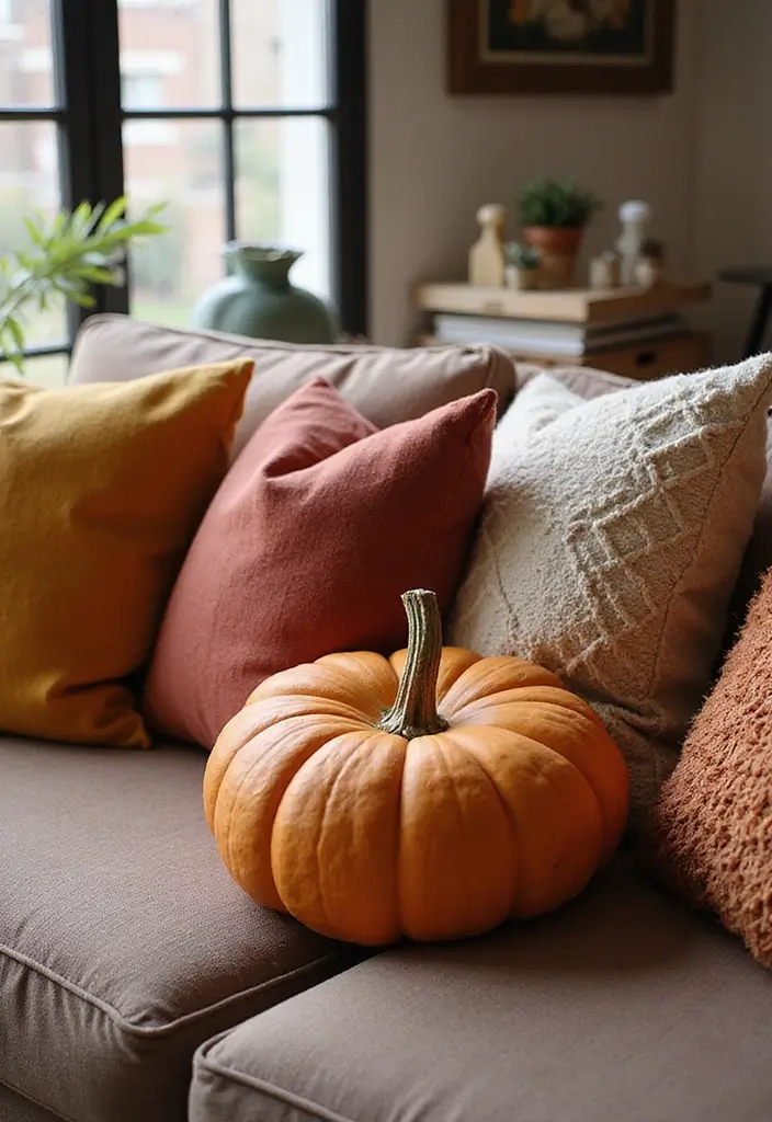 12 Fall Colors Home Decor Ideas That Will Transform Your Space Overnight - 9. Autumn-Inspired Throw Pillows