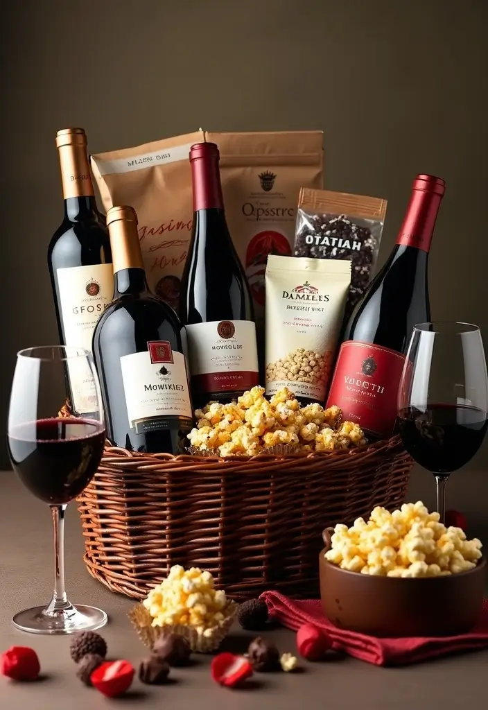 12 Indulgent Luxury Housewarming Basket Ideas That Make New Homes Feel Like Five-Star Hotels (Opulence in Every Gift!) - 3. Wine and Dine Gourmet Basket