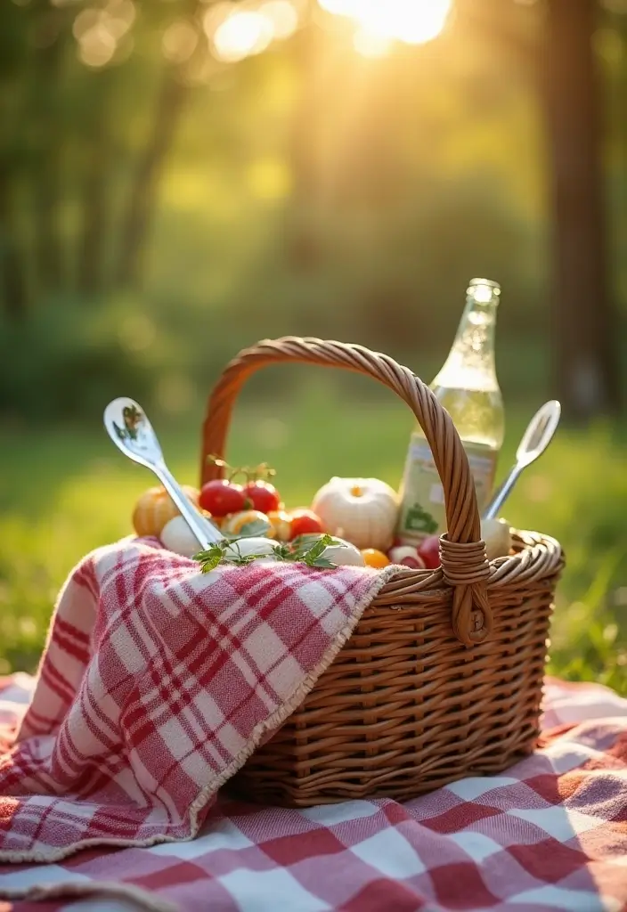 12 Indulgent Luxury Housewarming Basket Ideas That Make New Homes Feel Like Five-Star Hotels (Opulence in Every Gift!) - 7. Outdoor Picnic Basket