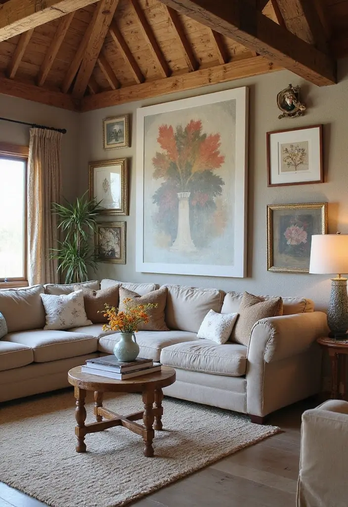 12 Jaw-Dropping Barndominium Living Room Ideas That Prove Barns Can Be Luxe (#4 Will Floor You!) - 12. Artistic Touches