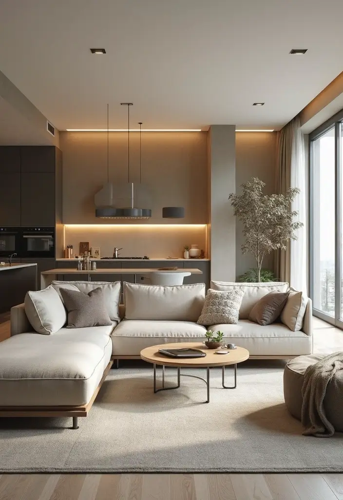 14 Incredible Open Floor Plan Living Room & Kitchen Layouts That Maximize Space (You Won't Believe #5!) - 13. Flexible Multi-Use Spaces