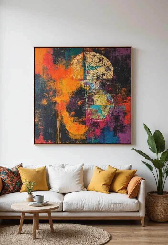 20 Mind-Blowing Abstract Wall Art Pieces That Will Transform Your Space (You Won't Believe #5!) - 10. Cultural Reflections
