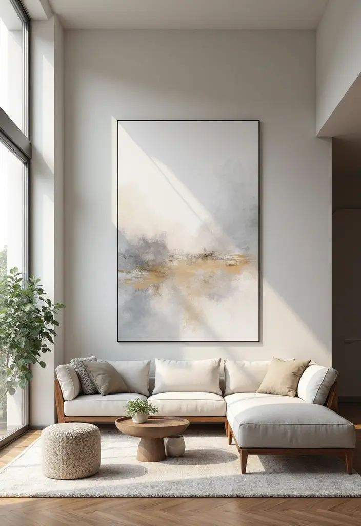 20 Mind-Blowing Abstract Wall Art Pieces That Will Transform Your Space (You Won't Believe #5!) - 12. The Power of Scale
