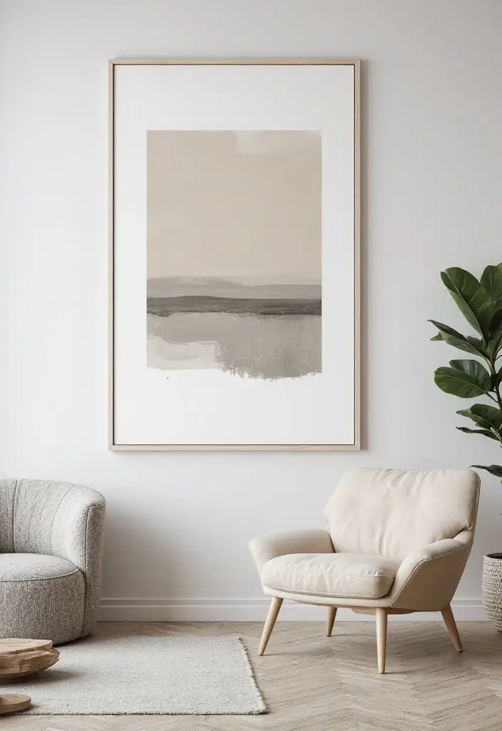20 Mind-Blowing Abstract Wall Art Pieces That Will Transform Your Space (You Won't Believe #5!) - 9. The Minimalist Approach