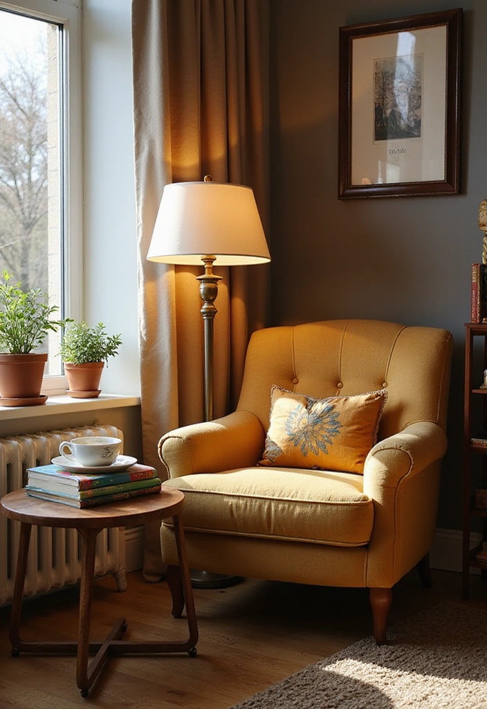 10 Cozy Living Room Styling Ideas That Will Make You Want to Snuggle In! - 2. Create a Reading Nook