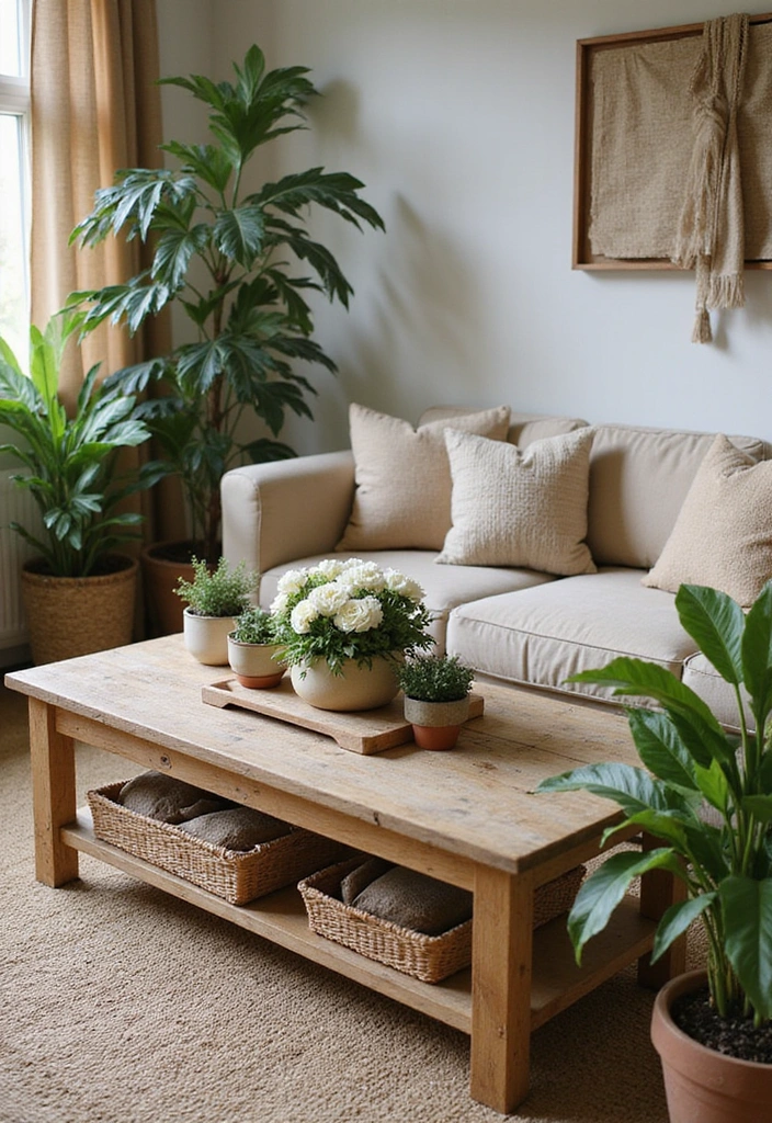 10 Cozy Living Room Styling Ideas That Will Make You Want to Snuggle In! - 4. Incorporate Natural Elements