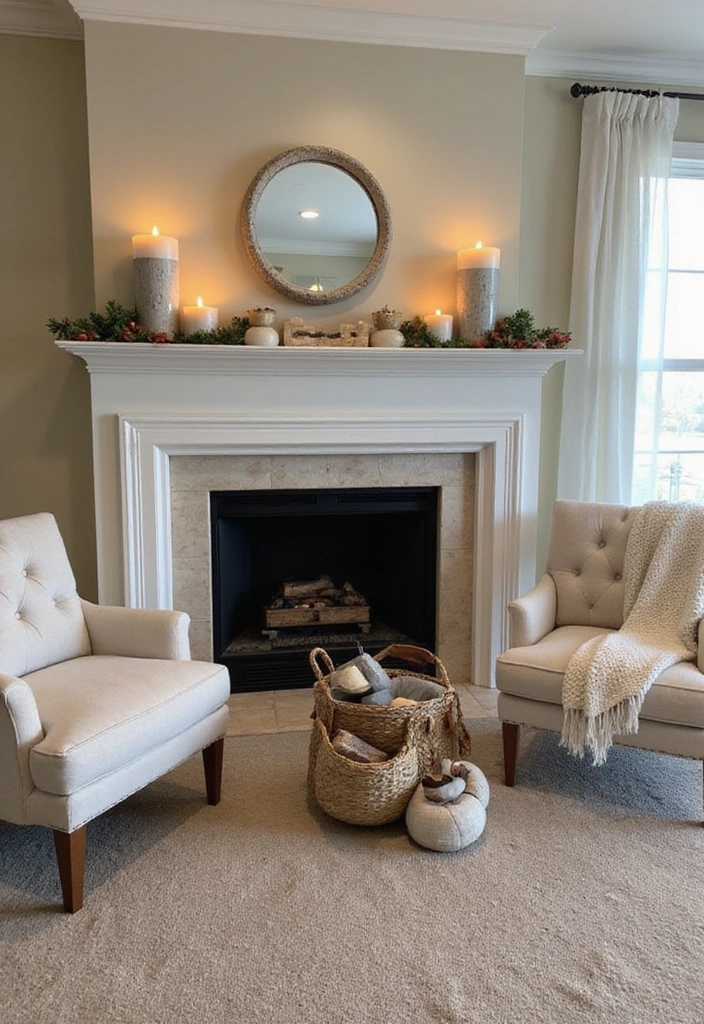 10 Cozy Living Room Styling Ideas That Will Make You Want to Snuggle In! - 8. Create a Cozy Fireplace Corner