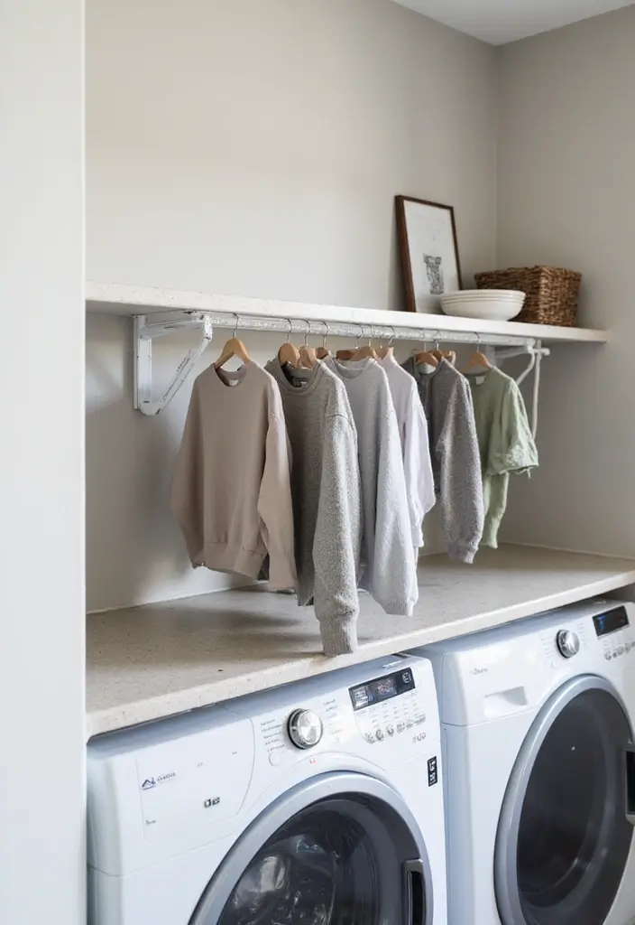 10 Space-Saving Laundry Room Decor Ideas That'll Make a Tiny Room Feel Huge! - 6. Wall-Mounted Drying Racks