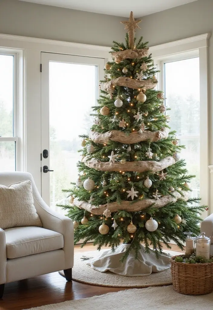 12 Elegant Christmas Trees That Will Transform Your Living Room into a Winter Wonderland! - 11. Coastal Holiday Vibes