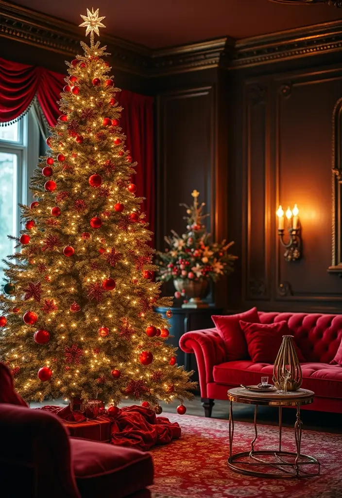 12 Elegant Christmas Trees That Will Transform Your Living Room into a Winter Wonderland! - 12. Luxurious Jewel Tones