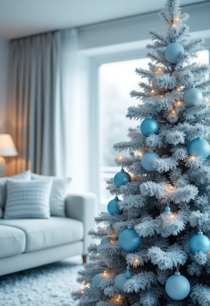 12 Elegant Christmas Trees That Will Transform Your Living Room into a Winter Wonderland! - 2. Snowy Wonderland Tree