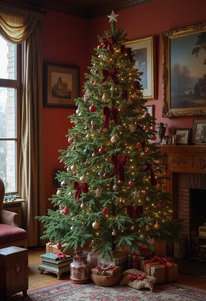 12 Elegant Christmas Trees That Will Transform Your Living Room into a Winter Wonderland! - 5. Vintage Glamour