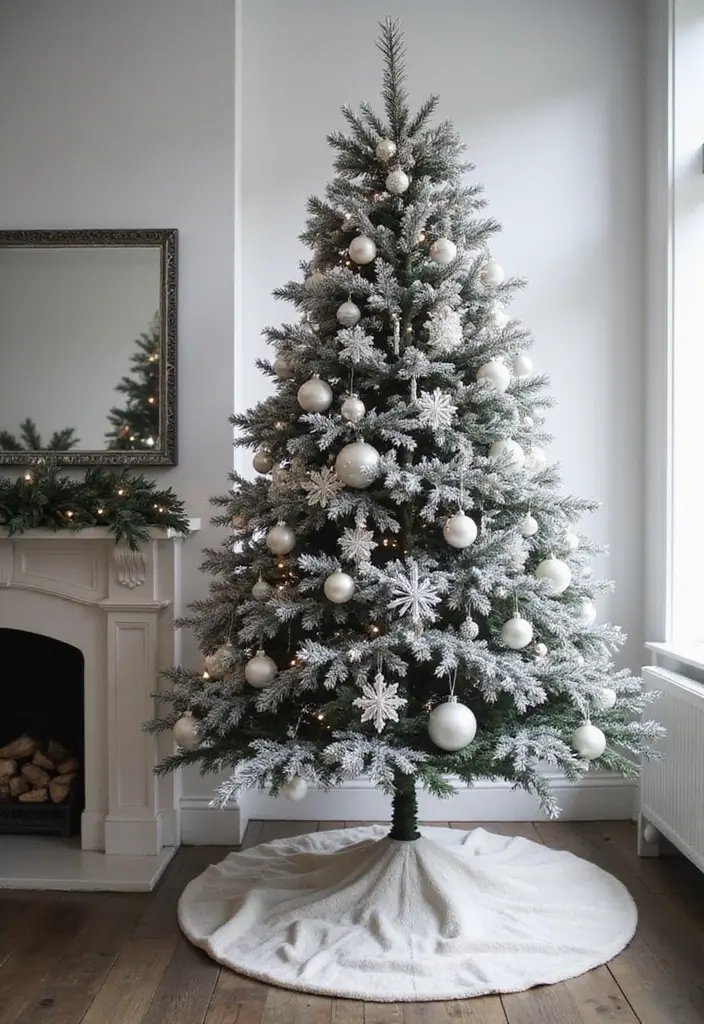 12 Elegant Christmas Trees That Will Transform Your Living Room into a Winter Wonderland! - 9. Elegant Monochrome