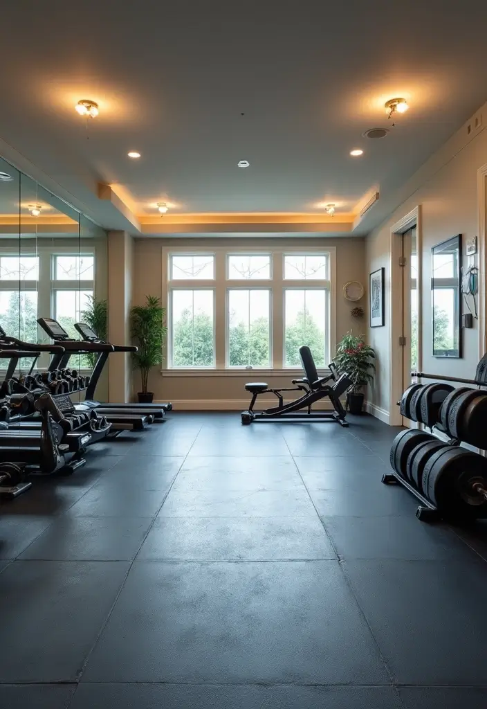 13 Incredible Basement Inspo Ideas That'll Transform Your Space into a Cozy Retreat! - 11. Home Gym Retreat