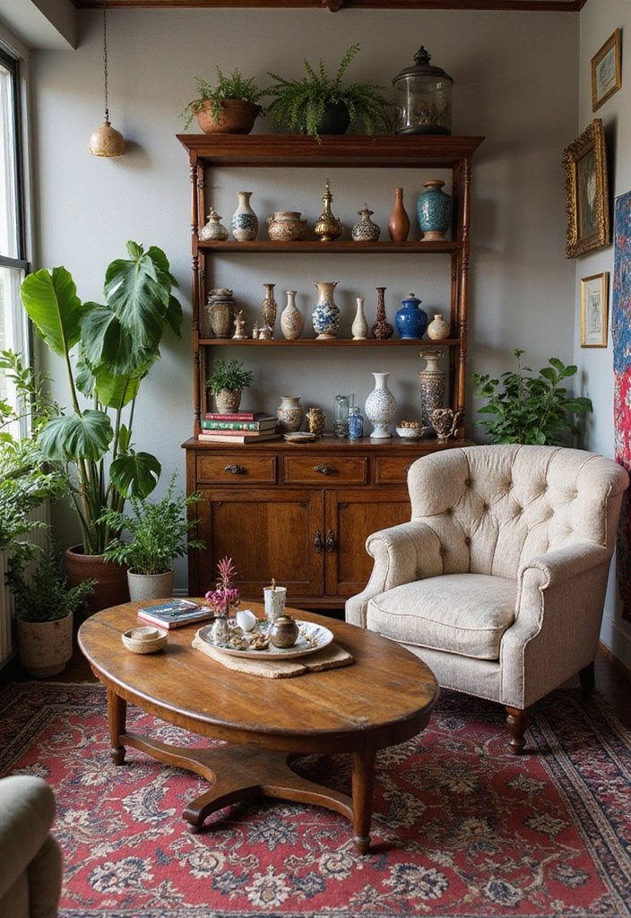 15 Bohemian Interior Design Ideas That Will Transform Your Space into a Cozy Oasis! - 5. Incorporate Vintage Finds