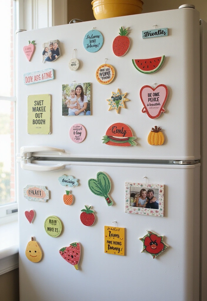 15 Colorful Kitchen Accents That Will Instantly Brighten Your Space! - 6. Fun Fridge Magnets