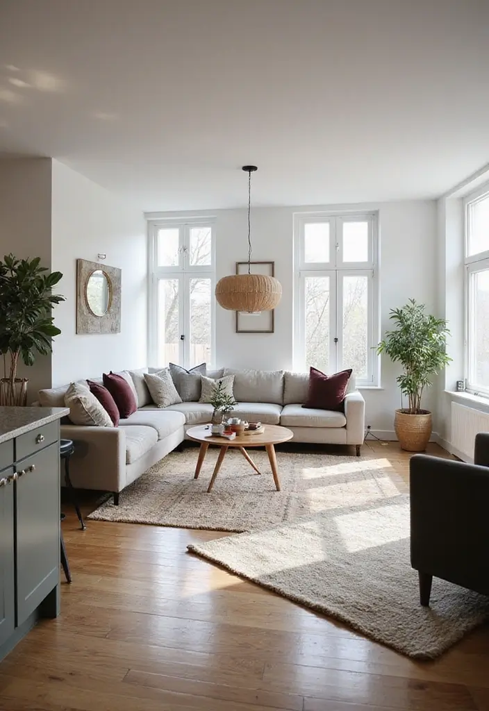 15 Stunning 1 Bed 1 Bath Floor Plan Ideas to Boost Light, Flow, and Style - 1. Open Concept Living