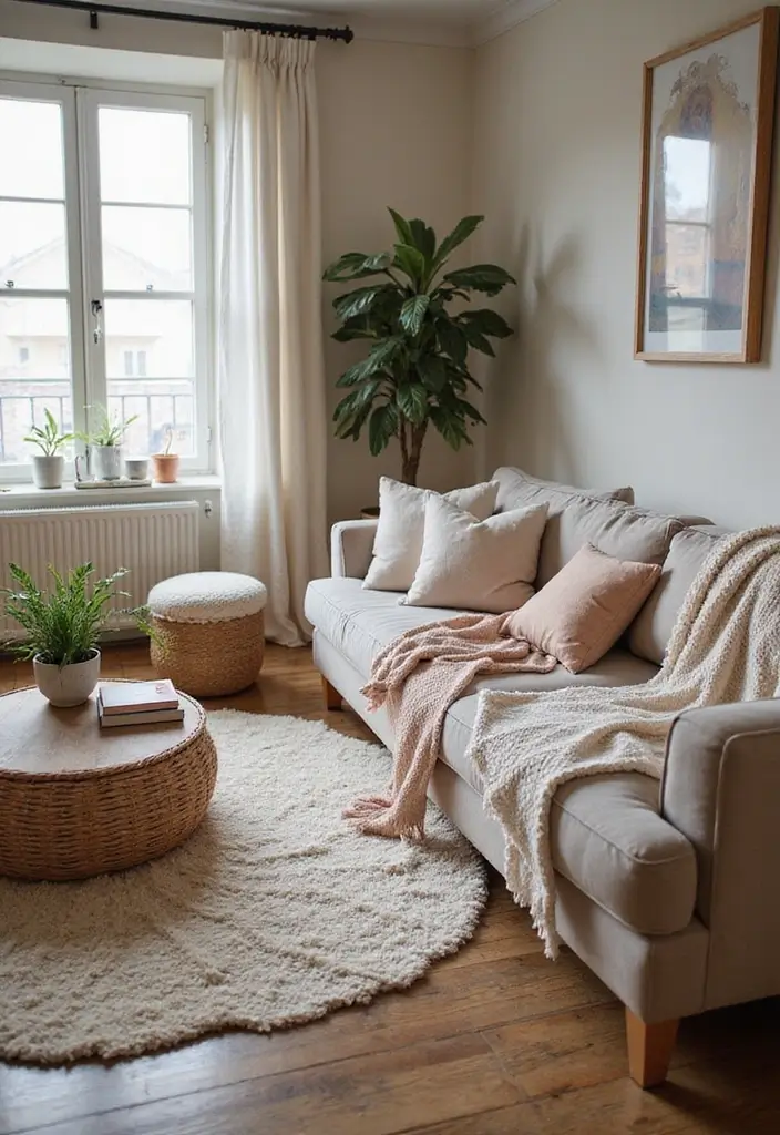 15 Stunning 1 Bed 1 Bath Floor Plan Ideas to Boost Light, Flow, and Style - 7. Cozy Textiles and Layers